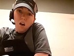 Drive Thru Worker Touching Herself On Break
