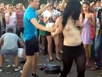 Drunk Girl Strips At A Concert And Its Kind Of Embarrassing
