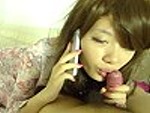 Japanese GF Takes The D While She's On The Phone