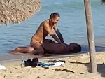 Passion Takes Over As Couple Fuck In The Shallows

