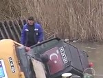 Amphibious Excavator Going Great Until Its Not
