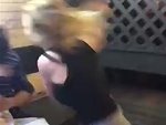 Angry Blonde Launches Into A Guy At The Pub
