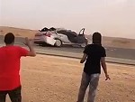 Arab Drifter Destroys His Backseat Buddy
