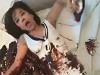 Asian Chick Gets Loose With Some Chocolate Sauce