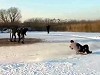 Awesome Fun On A Snow Sled