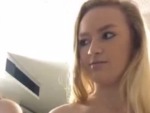 Blonde Is Gagging To Show Her Tits
