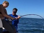 Blondie Reels In A Monster Fish
