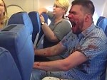 Blood Soaked Guy Having A Brain Snap On A Flight Over Russia
