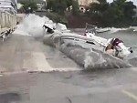 Boats Get Pummelled During A Fierce Storm

