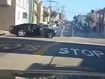 Boy Somehow Falls Out Of Car During Burnout
