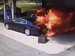 Car Lost Control And Hit A Bowser Fire Ensues
