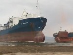 Carrier Ship Beached Ahead Of Wrecking
