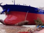 Carrier Ship Comes Ashore
