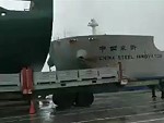 Carrier Ships Collide In Port Oops
