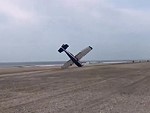 Cessna Performs An Emergency Landing On The Beach
