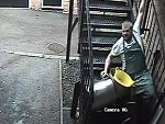 Chef Takes A Slip Coming Down The Stairs Oops
