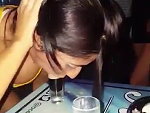 Club Girls Demonstrate The Sluttiest Way To Do Shots
