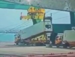 Container Crane Operator Makes A Basic Error
