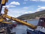 Crane Couldn't Actually Handle Lifting The Boat After All
