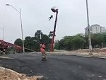 Crane Kind Of Shit Fucks And Workers Get Smashed
