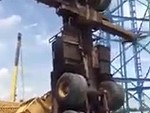 Crane Massively Fails Disassembling A Water Tower
