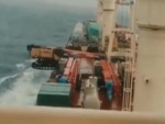 Crane Rolls Right Off The Ships Deck
