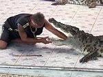 Croc Makes A Mess Of Trainers Arm During A Show
