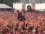 Crowd Lifts A Disabled Guy Up To See The Band
