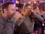 Cute Blonde Easily Outdrinks Her BF
