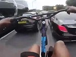 Cyclist Blaming Someone For His Own Utter Stupidity
