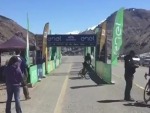 Cyclist Celebrates The Finish
