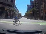 Cyclist Gets Cleaned Up Due To His Own Stupidity
