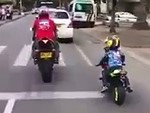 Dad And Son On Their First Bike Cruise Together
