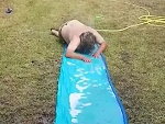 Dad On The Waterslide Is Just Too Funny
