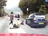 Dad Walks His Kid Into The Path Of A Car