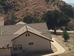 Dirt Bike Jumps A House Easily
