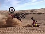 Dirt Biker Comes Off At High Speed Ouch
