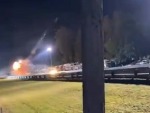 Dragster Engine Spectacularly Explodes
