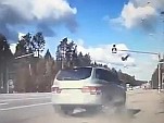 Driver Takes Care Of A Speed Camera
