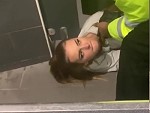 Drunk Chick Can't Explain How She Got Stuck There
