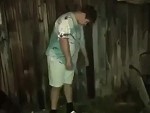 Drunk Guy Makes An Irresistible Target
