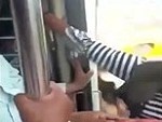 Dumb Woman Almost Loses Her Head On The Train
