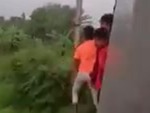 Dumbarse Falls Out Of A Train
