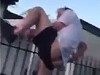 Dumbass Got Stuck Trying To Climb A Fence And Its Too Funny