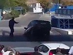 Dumbass Tries To Drive Off The Ferry Before Its Even Docked
