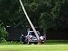 Dumbshit Predictably Wrecks His Truck Cutting Down A Tree