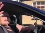 Entitled Old Hag Drives Through A Marathon
