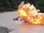 Excavator Accidentally Finds An Old Bomb
