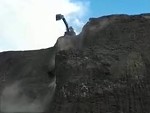 Excavator Drops A Boulder And Oops
