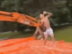 Excavator Slip N Slide Drinking Game FTW!
